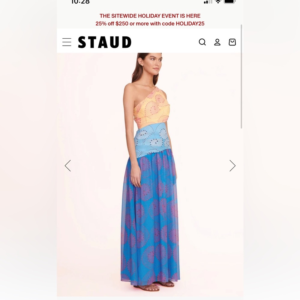 STAUD Ashlyn one shoulder dress - worn once!!